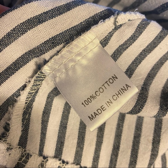 SEEK the LABEL Striped Cotton Romper blue Small - Picture 9 of 10